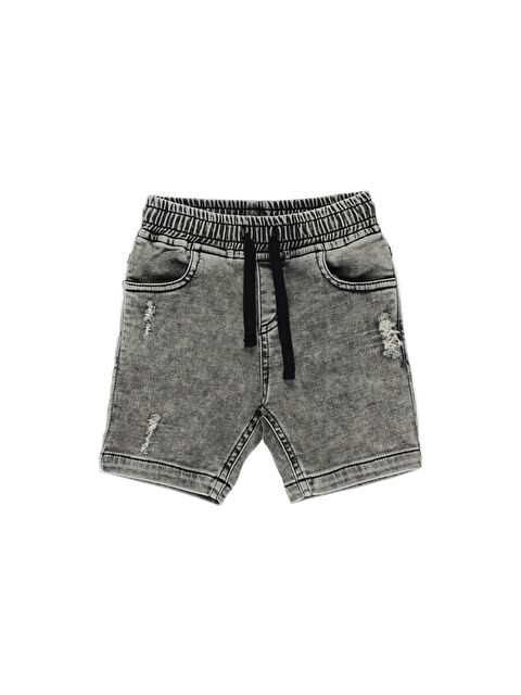 Panço Erkek Çocuk Beli Lastikli Denim Şort - S000257285-19351