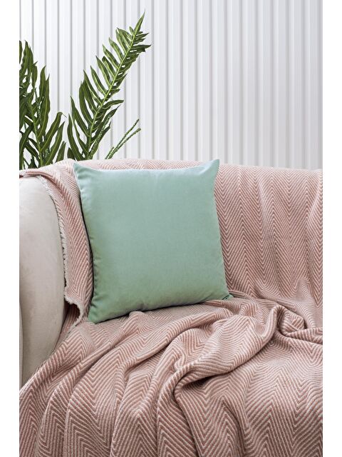 Asdiva Panoroma Süet Dokulu Düz Punch (Panç) İçin Uygun Mint Yeşili 50X50 Dekoratif Kırlent Kılıfı - S000452529-1180