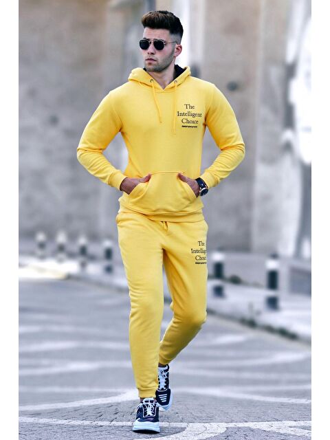 Madmext Baskılı Sarı Erkek Eşofman 4725 - S000031632-20072