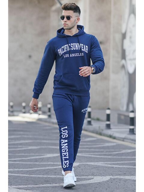 Madmext Lacivert  Baskılı Erkek Eşofman Takımı 5283 - S000031631-21164