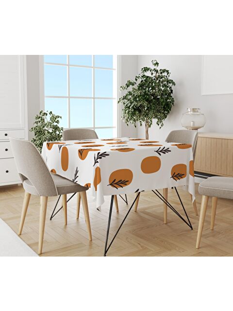 Evmila Yaprak Desenli 140x200 Süet Masa Örtüsü - S000041736-23173