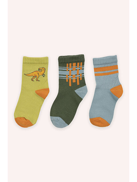 Panço Erkek Çocuk 3'lü Multi Soket Çorap - S000449034-23173