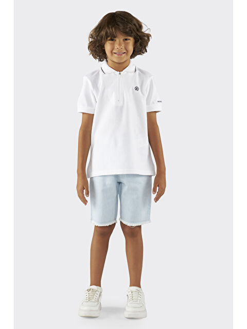 Panço Erkek Çocuk Mavi Jean Şort - S000245740-17234