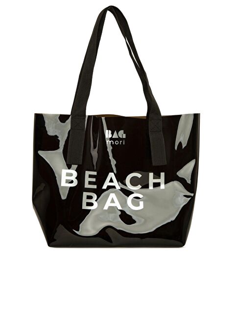 Bagmori Beach Bag Baskılı Şeffaf Plaj Çantası - S000009892-19351