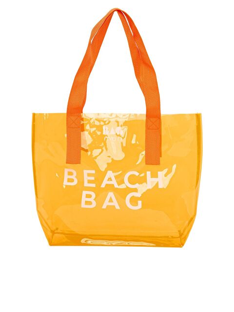 Bagmori Beach Bag Baskılı Şeffaf Plaj Çantası - S000009892-20013