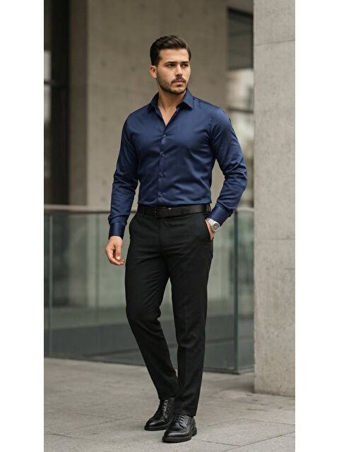 Jane's Erkek Saten Klasik Gömlek