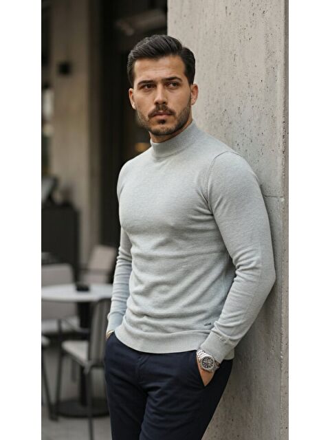 Jane's Erkek Yarım Balıkçı Yaka Pamuklu Triko