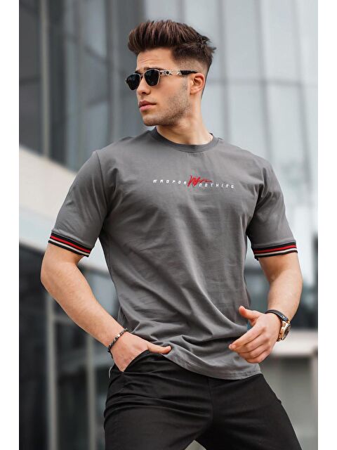 Madmext Füme Basic Erkek %100 Pamuk Tişört - S000015975-33408