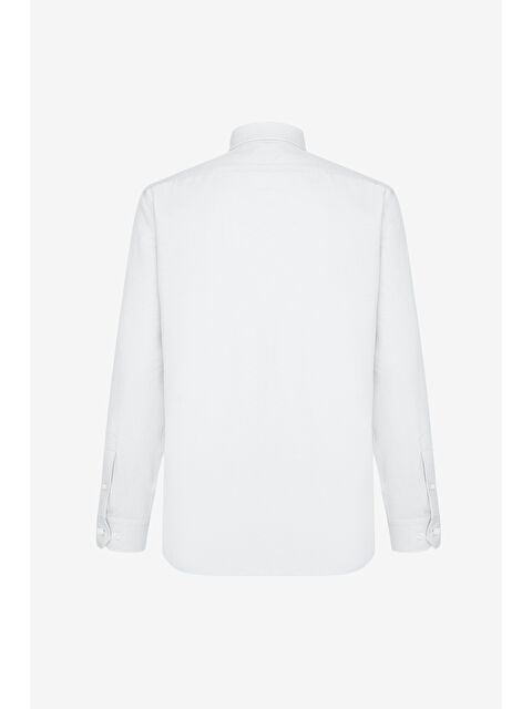 AC&Co / Altınyıldız Classics Erkek BEYAZ-MAVI 2'li Pamuklu Kolay Ütülenebilir Slim Fit Dar Kesim Oxford Gömlek Paketi - S000394292-37234