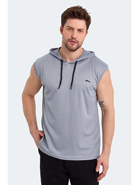 SLAZENGER RAG Erkek Kolsuz Tişört Gri