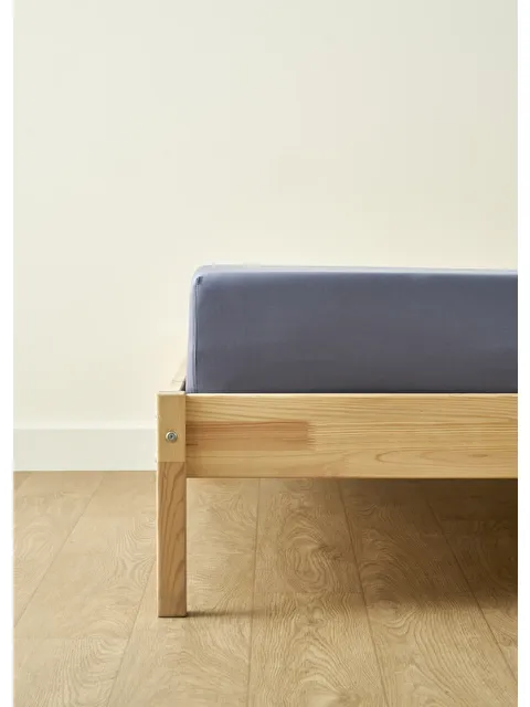 Bella Maison %100 Pamuk Saten Supreme Çift Kişilik Lastikli Çarşaf Mavi(160x200x35 cm) - S000345194-17234