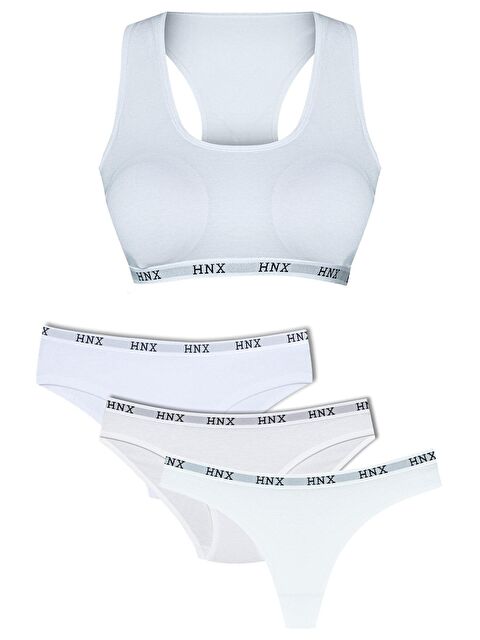 Hnx Pamuklu Kadın İç Giyim Takım 4’lü - S000045823-20063