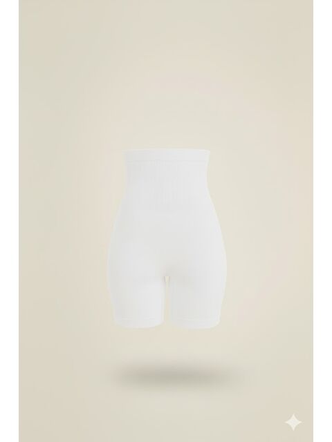 C&City C12007 Yüksek Bel Kısa Paça Korse Beyaz - S000222323-20063