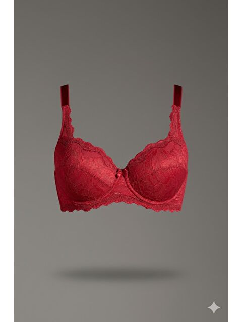 C&City Dantelli Desteksiz Sütyen C18042 Bordo - S000222045-19951