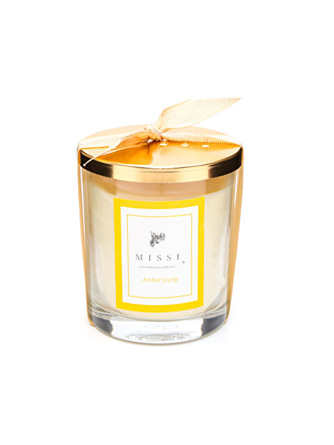 Missi Kapaklı Amber Çiçeği Kokulu Vegan Mum(140 gr) - S000080393-19965