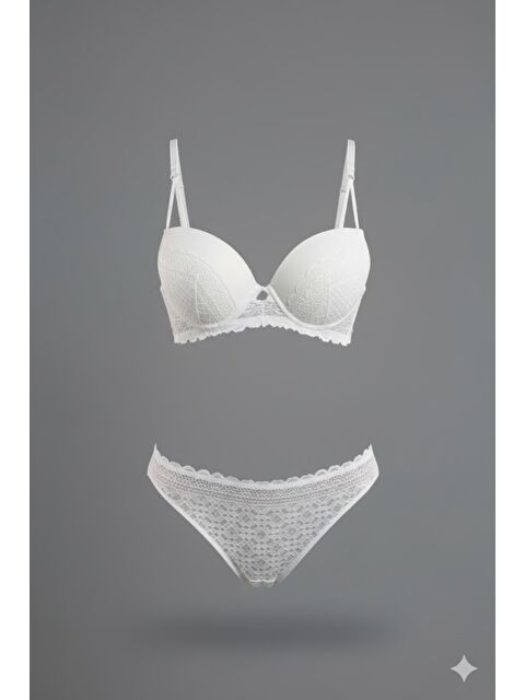 C&City Destekli Sütyen Külot Takım C14158 Ekru - S000222157-19965