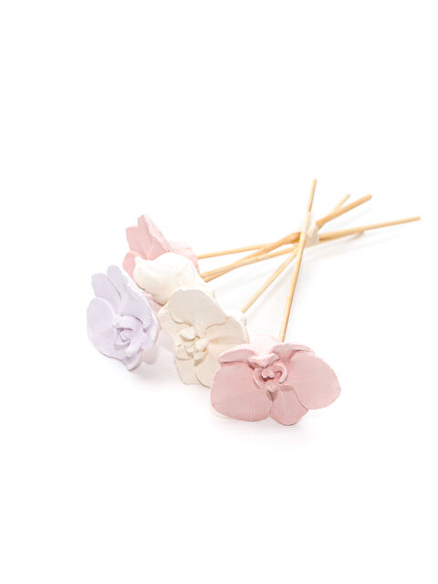 Missi Dekoratif Bambu Çubuklu Koku Yayan Büyük Çiçekler-Pembe Set - S000079692-20024