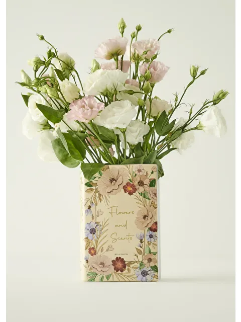 Bella Maison Book Seramik Vazo Krem (14x7x20 cm)