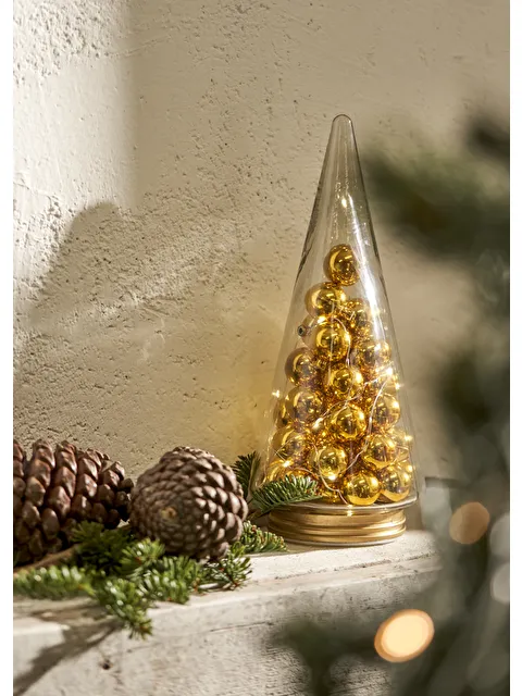 Bella Maison Christmas Tree Ledli Aydınlatma Gold (12x12x29 cm) - S000468477-20076