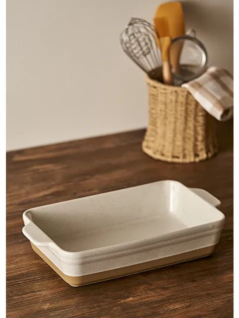 Bella Maison Margot Stoneware Fırın Kabı Beyaz (33,1x19,6x7 cm) - S000484765-20063