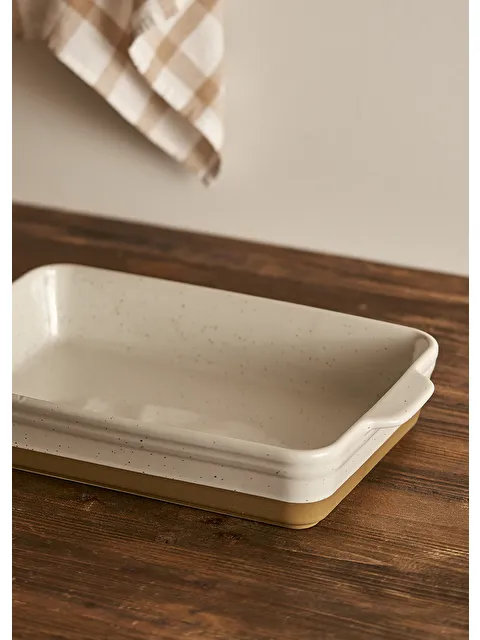 Bella Maison Margot Stoneware Fırın Kabı Beyaz (38,7x24,2x7,2 cm) - S000484759-20063