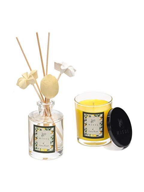 Missi Limon Çiçeği Oda Kokusu ve Vegan Mum Hediye Seti - S000404028-20072