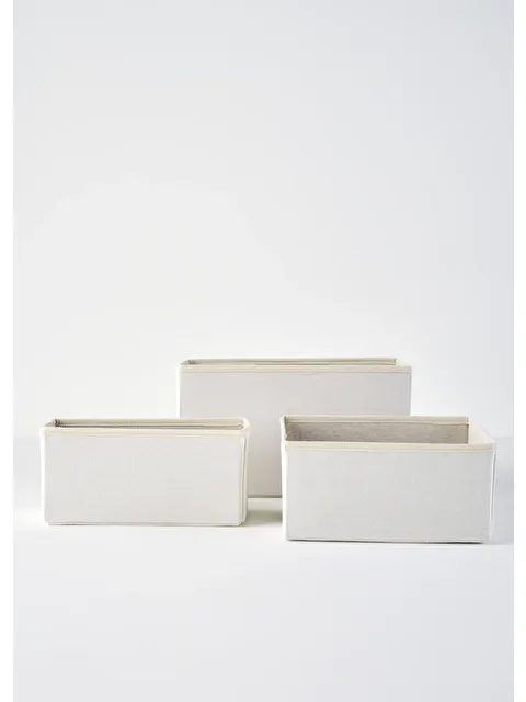 Bella Maison Ella Katlanabilir Organizer Sepet 3'lü Naturel - S000442874-26406