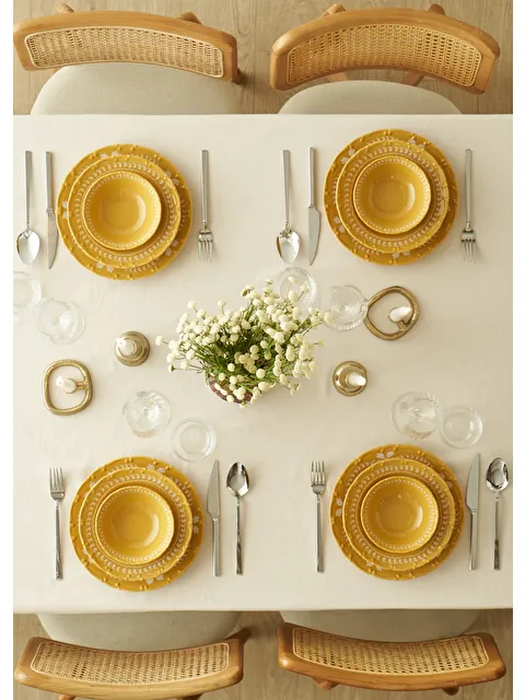 Bella Maison Indian 12 Parça Yemek Takımı Hardal - S000276422-20074