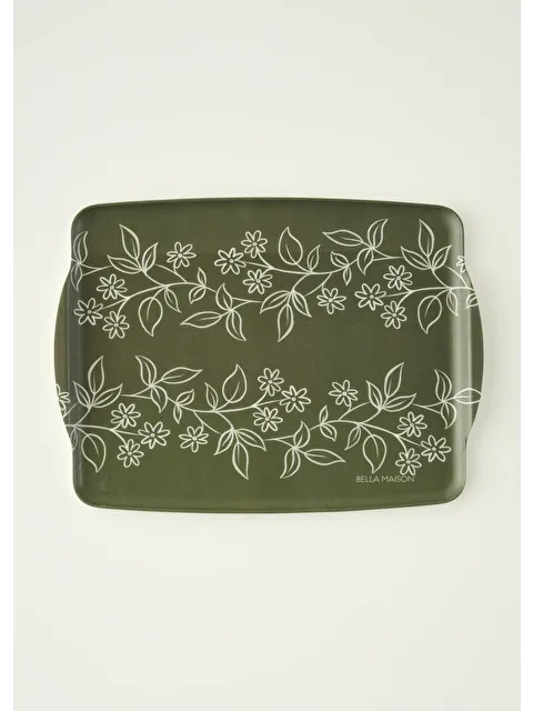 Bella Maison Leaf Melamin Tepsi Yeşil (42x31 cm) - S000393705-18194