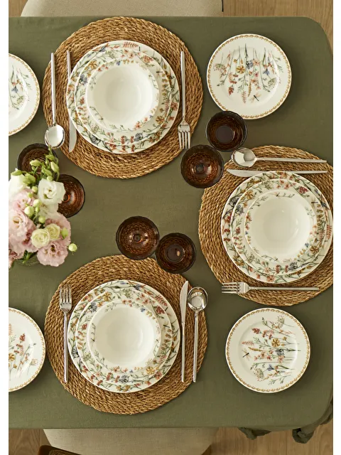 Bella Maison Flores Porselen 24 Parça 6 Kişilik Yemek Takımı - S000415039-23173