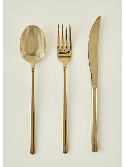 Bella Maison Milano 18 Parça Yemek Çatal Kaşık Bıçak Seti Gold - S000383377-20076