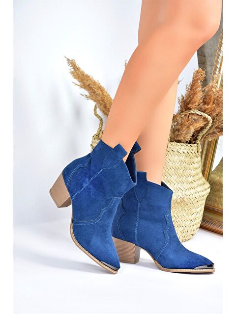 Fox Shoes L4044030 Lacivert Kadın Bot - S000054696-21164