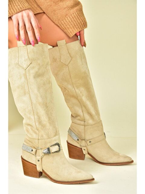 Fox Shoes N8828807 Bej Kadın Çizme - S000056152-19928