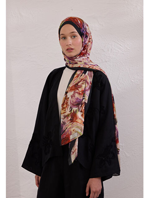 Fresh Scarfs Nerıssa Desen Rami Şal Siyah
