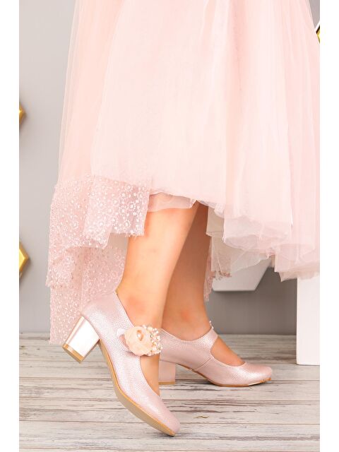 Kiko Kids Angelina Vakko Günlük Kız Çocuk 4 Cm Topuklu Abiye Ayakkabı - S000010077-23490