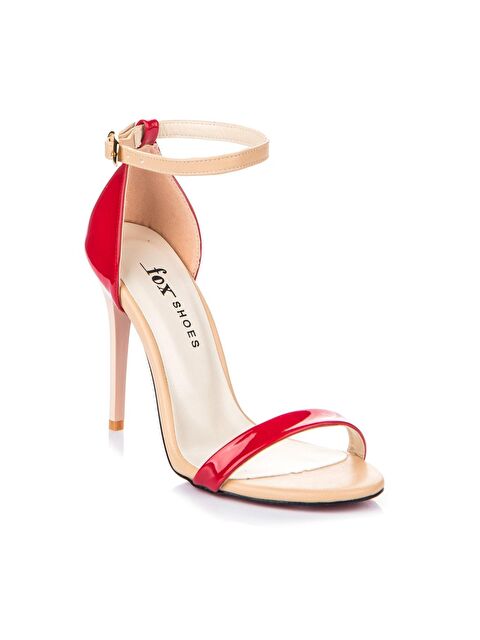 Fox Shoes Kırmızı/Ten Rugan Kadın Topuklu Ayakkabı 7749112608 - S000044723-37328