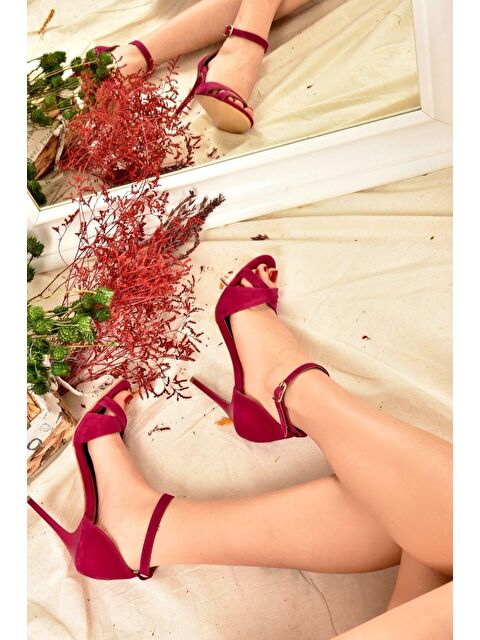 Fox Shoes Fuşya Süet Kadın Topuklu Ayakkabı B922113702 - S000042560-18686