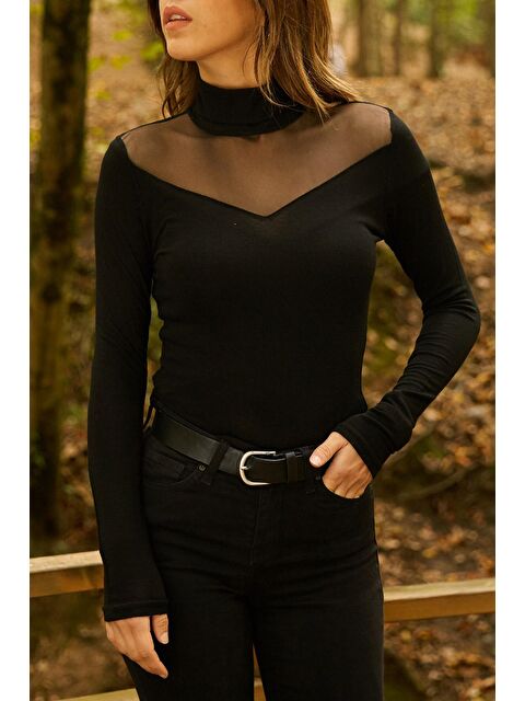 Xhan Tül Detaylı Bluz  9KXK2-41655-02 - S000038503-19351