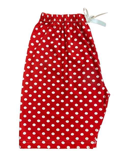 Formo Kadın Kırmızı Puantiyeli  Pamuklu Lastikli Rahat Şort - S000246370-37325