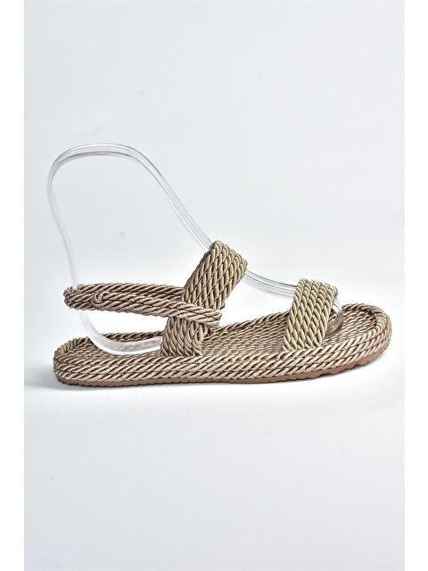 Fox Shoes Vizon Hasır Kadın Sandalet K596012104 - S000044653-26429