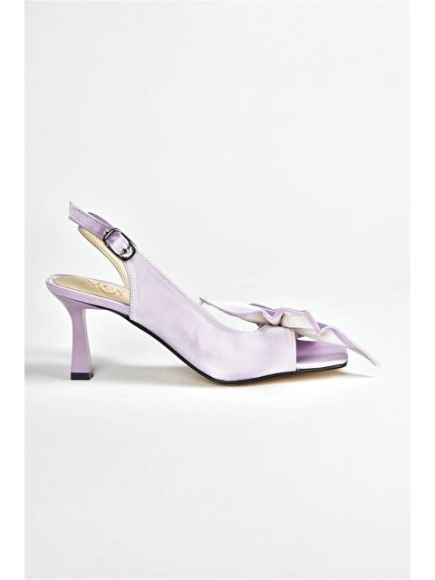 Fox Shoes Lila Saten Kurdele Detaylı Kadın Topuklu Ayakkabı K749384904 - S000044542-17878