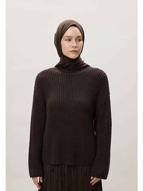 Fresh Scarfs İnce Pamuk Vual Şal Acı Kahve