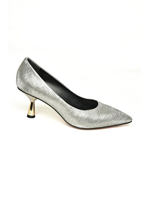 Fox Shoes U6760340 Platin Kadın Topuklu Ayakkabı - S000356730-29666
