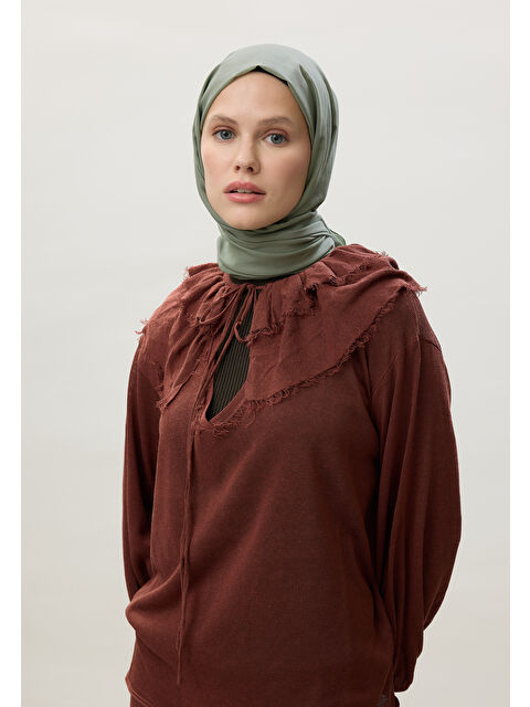 Fresh Scarfs İnce Pamuk Vual Şal Pastel Yeşil