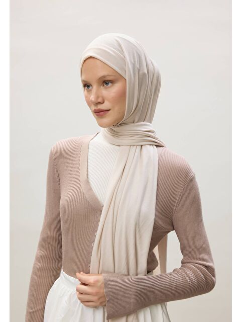 Fresh Scarfs Penye Şal Fildişi
