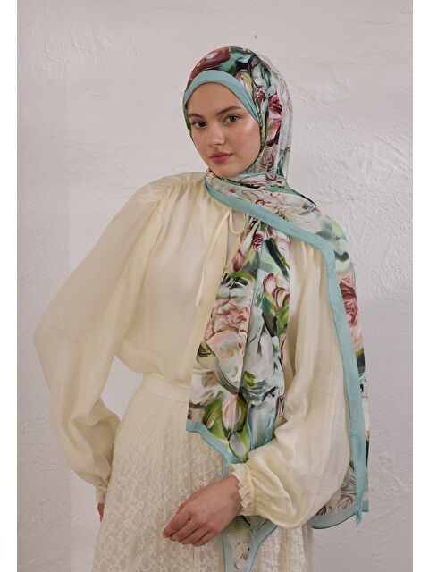 Fresh Scarfs Nerıssa Desen Rami Şal Okyanus