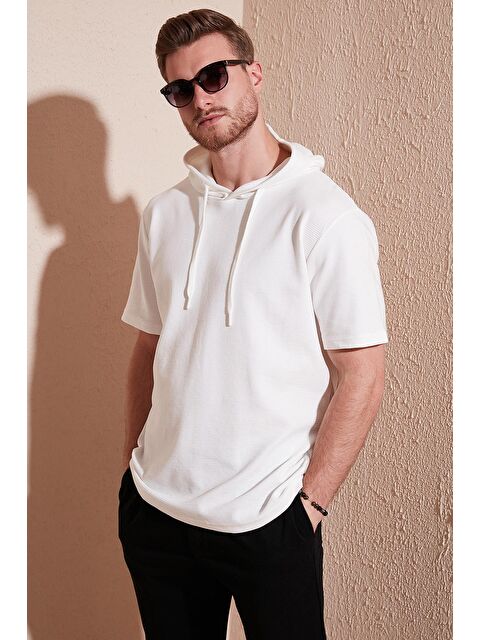 Buratti Pamuklu Oversize Kapüşonlu Tişört 5902324 - S000012155-19965