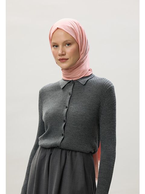 Fresh Scarfs İnce Pamuk Vual Şal Pudra