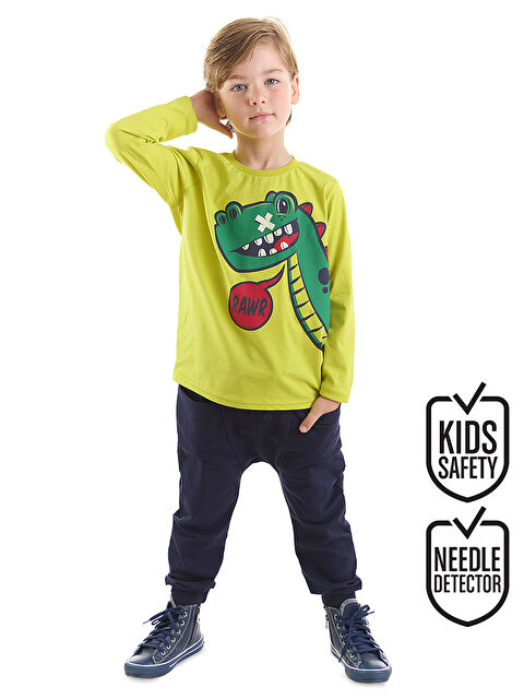 Denokids Rawr Erkek Çocuk Tişört Pantolon Takım - S000009561-23173