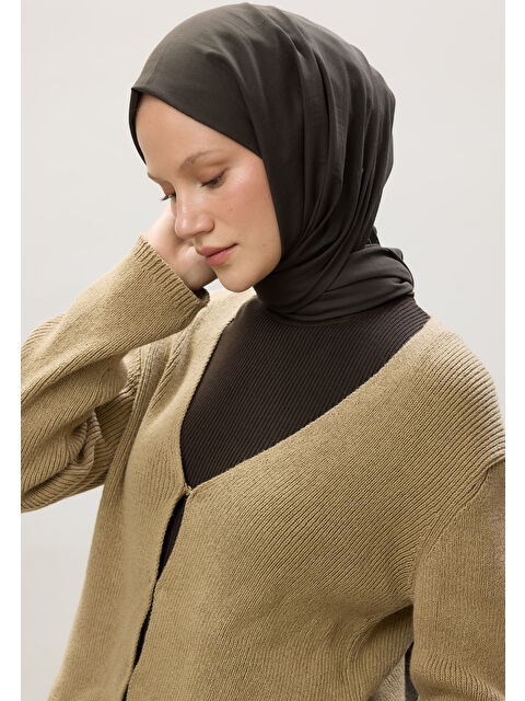 Fresh Scarfs İnce Pamuk Vual Şal Kömür